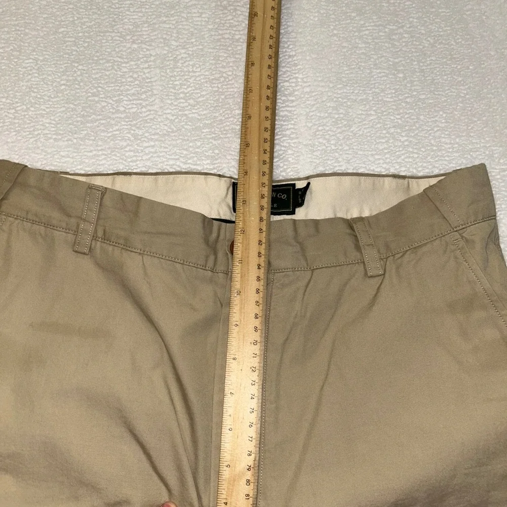 CC Filson Chino Trousers Baggy Wide Leg Mens 34 Khaki Seattle Flat Front Cotton